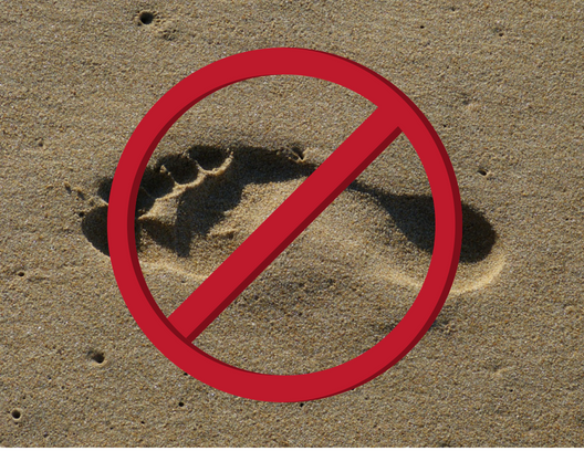 no footprint in the sand