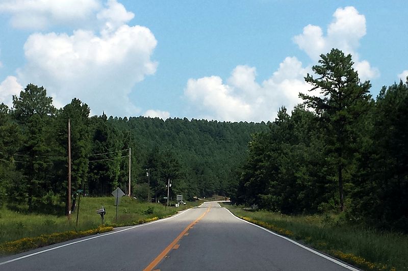 Along Highway 7 looking north in the Ouachita National Forest, Arkansas