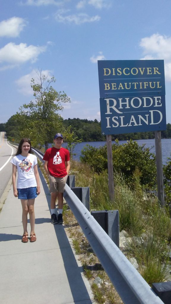 Rhode Island welcome sign