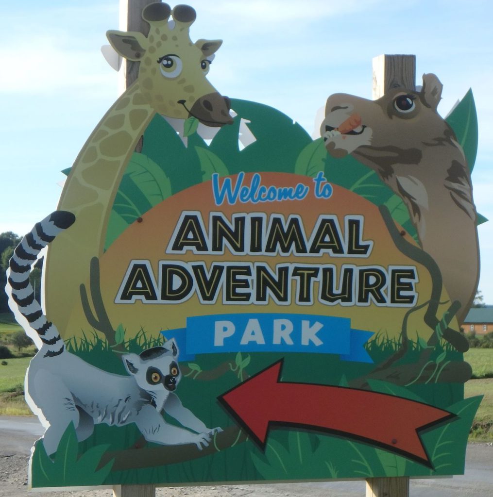 Animal Adventure Park Sign